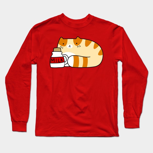 Milk Tabby Long Sleeve T-Shirt by saradaboru